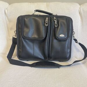 Samsonite LEATHER Briefcase Suitcase Shoulder Carry On Travel Laptop Business Bl